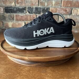 Hoka One One Gaviota 5 Men's 8 D Road Running Cushion Black White Sneaker Shoes